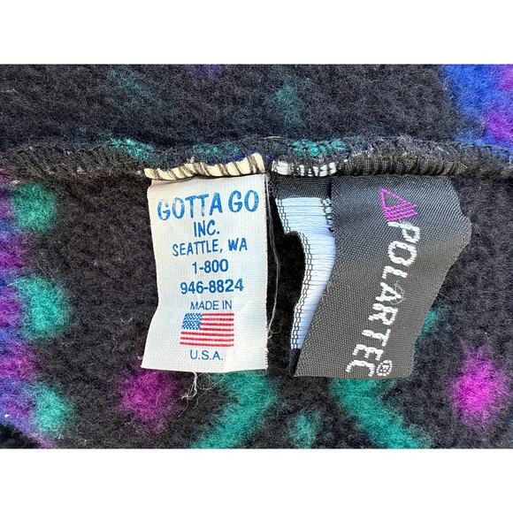 90s Head Sokz by Gotta Go Multi Pattern Fleece Balaclava USA Polartec - Picture 4 of 5
